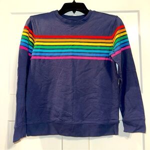 Girls’ Primary Rainbow Stripe Sweatshirt Sz 12 NWT